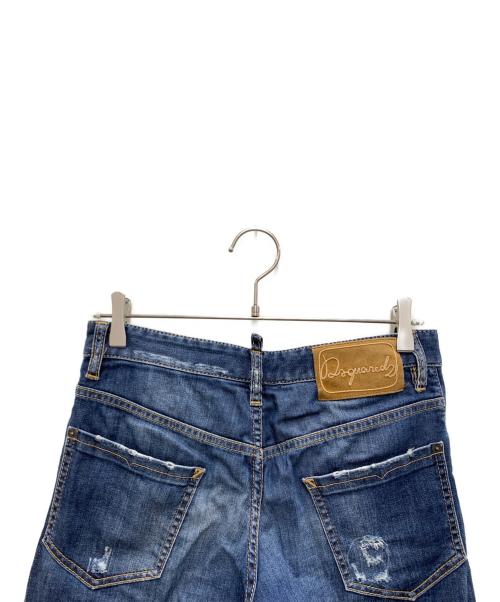 DSQUARED2（ディースクエアード）DSQUARED2 (ディースクエアード) ダメージ加工デニムパンツ インディゴ サイズ:44の古着・服飾アイテム