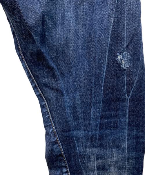 DSQUARED2（ディースクエアード）DSQUARED2 (ディースクエアード) ダメージ加工デニムパンツ インディゴ サイズ:44の古着・服飾アイテム