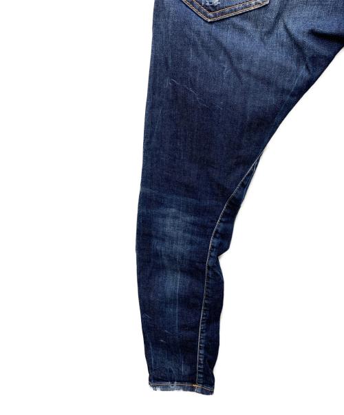 DSQUARED2（ディースクエアード）DSQUARED2 (ディースクエアード) ダメージ加工デニムパンツ インディゴ サイズ:44の古着・服飾アイテム