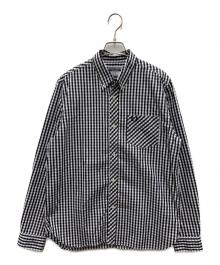 FRED PERRY（フレッドペリー）の古着「長袖シャツ」｜ブラック×ホワイト