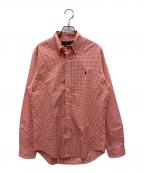 RALPH LAURENラルフローレン）の古着「長袖シャツ」｜オレンジ×ホワイト