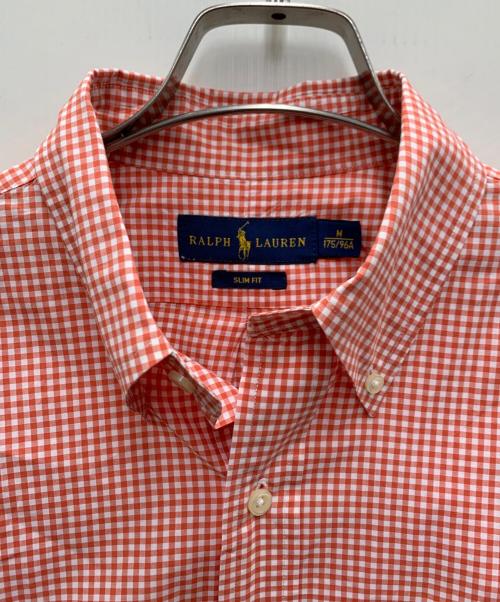 RALPH LAUREN（ラルフローレン）RALPH LAUREN (ラルフローレン) 長袖シャツ オレンジ×ホワイト サイズ:Mの古着・服飾アイテム