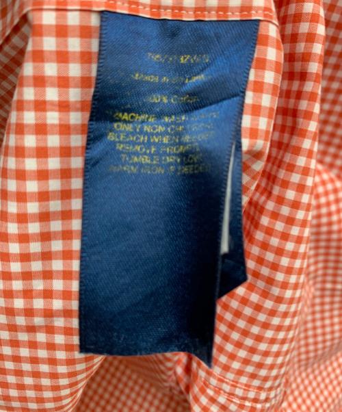 RALPH LAUREN（ラルフローレン）RALPH LAUREN (ラルフローレン) 長袖シャツ オレンジ×ホワイト サイズ:Mの古着・服飾アイテム
