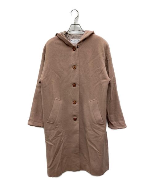 Christian Dior Sports（クリスチャン ディオールスポーツ）Christian Dior Sports (クリスチャン ディオールスポーツ) フーデットウールコート ピンクベージュ サイズ:Sの古着・服飾アイテム