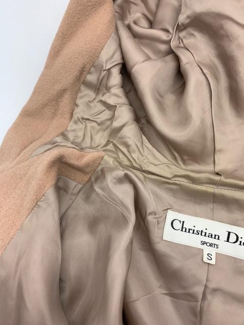 Christian Dior Sports（クリスチャン ディオールスポーツ）Christian Dior Sports (クリスチャン ディオールスポーツ) フーデットウールコート ピンクベージュ サイズ:Sの古着・服飾アイテム