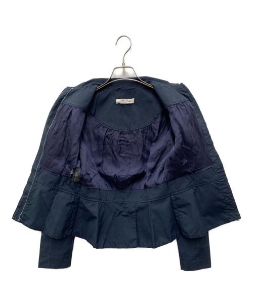 PRADA（プラダ）PRADA (プラダ) コットンジップジャケット ネイビー サイズ:40の古着・服飾アイテム