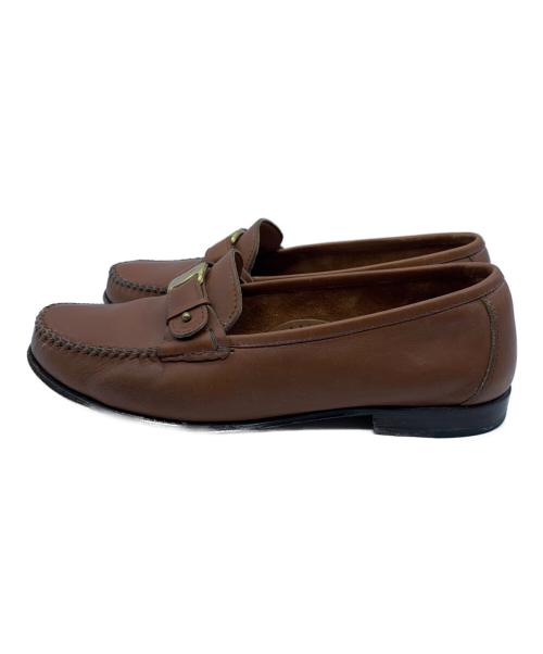 Salvatore Ferragamo（サルヴァトーレ フェラガモ）Salvatore Ferragamo (サルヴァトーレ フェラガモ) ストラップローファー キャメル サイズ:7EEの古着・服飾アイテム