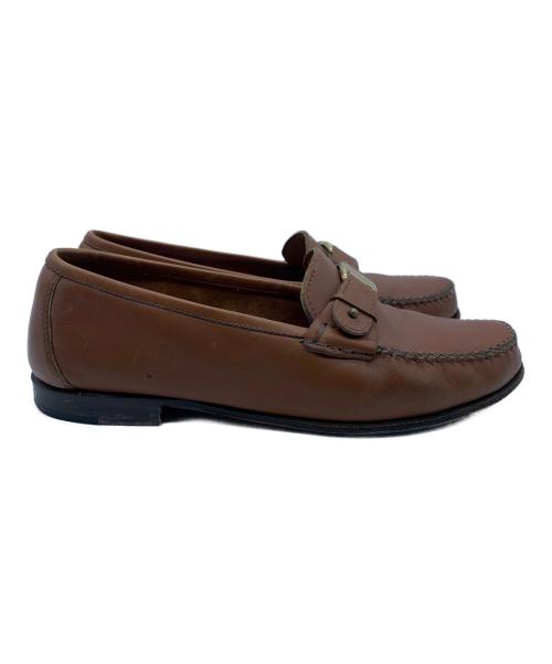 Salvatore Ferragamo（サルヴァトーレ フェラガモ）Salvatore Ferragamo (サルヴァトーレ フェラガモ) ストラップローファー キャメル サイズ:7EEの古着・服飾アイテム