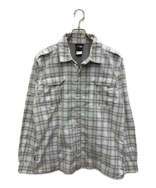 THE NORTH FACE（ザ ノース フェイス）THE NORTH FACE (ザ ノース フェイス) 長袖シャツ ホワイト×イエロー サイズ:Lの古着・服飾アイテム
