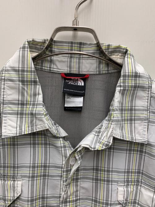THE NORTH FACE（ザ ノース フェイス）THE NORTH FACE (ザ ノース フェイス) 長袖シャツ ホワイト×イエロー サイズ:Lの古着・服飾アイテム