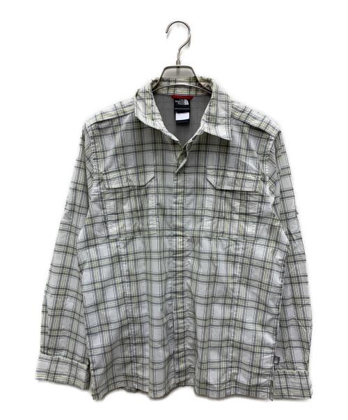 THE NORTH FACE（ザ ノース フェイス）THE NORTH FACE (ザ ノース フェイス) 長袖シャツ ホワイト×イエロー サイズ:Mの古着・服飾アイテム