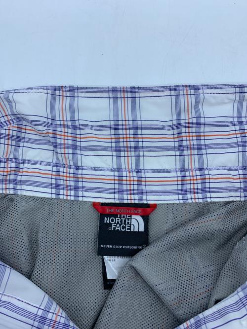 THE NORTH FACE（ザ ノース フェイス）THE NORTH FACE (ザ ノース フェイス) 長袖シャツ ホワイト×パープル サイズ:Mの古着・服飾アイテム