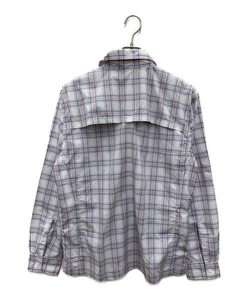 THE NORTH FACE（ザ ノース フェイス）THE NORTH FACE (ザ ノース フェイス) 長袖シャツ ホワイト×パープル サイズ:Lの古着・服飾アイテム