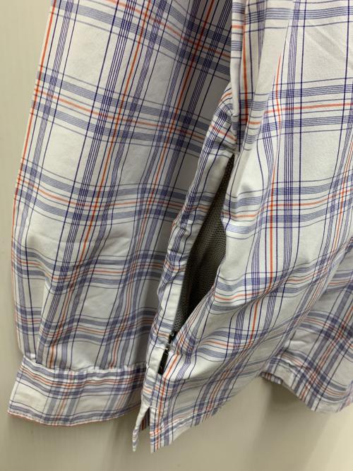 THE NORTH FACE（ザ ノース フェイス）THE NORTH FACE (ザ ノース フェイス) 長袖シャツ ホワイト×パープル サイズ:Lの古着・服飾アイテム