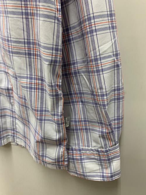THE NORTH FACE（ザ ノース フェイス）THE NORTH FACE (ザ ノース フェイス) 長袖シャツ ホワイト×パープル サイズ:Lの古着・服飾アイテム