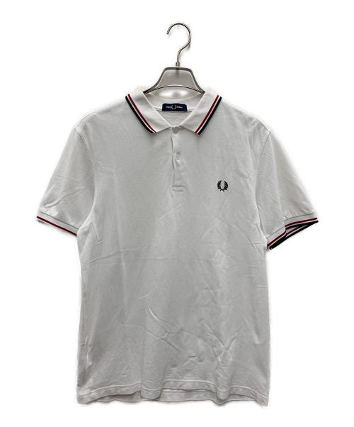 FRED PERRY（フレッドペリー）FRED PERRY (フレッドペリー) 半袖ポロシャツ ホワイト サイズ:Lの古着・服飾アイテム