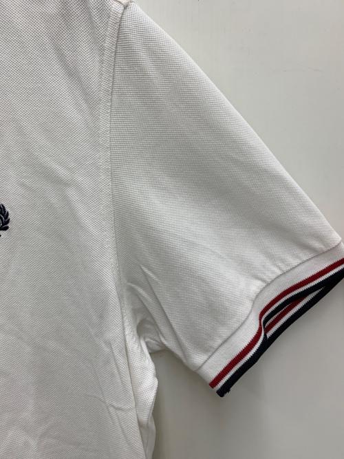 FRED PERRY（フレッドペリー）FRED PERRY (フレッドペリー) 半袖ポロシャツ ホワイト サイズ:Lの古着・服飾アイテム