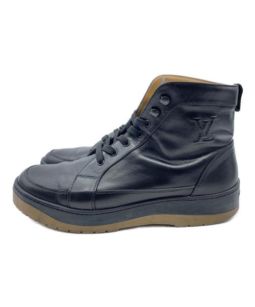 LOUIS VUITTON（ルイ ヴィトン）LOUIS VUITTON (ルイ ヴィトン) レザーブーツ ブラック サイズ:7 1/2の古着・服飾アイテム