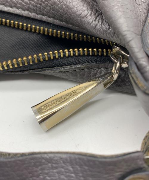 GIANNI CHIARINI（ジャンニ キアリーニ）GIANNI CHIARINI (ジャンニ キアリーニ) レザーショルダーバッグ グレーの古着・服飾アイテム