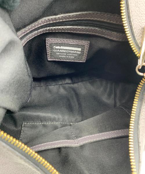 GIANNI CHIARINI（ジャンニ キアリーニ）GIANNI CHIARINI (ジャンニ キアリーニ) レザーショルダーバッグ グレーの古着・服飾アイテム