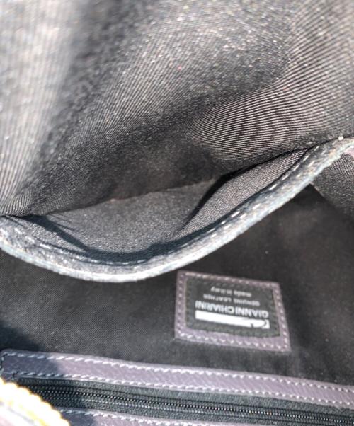 GIANNI CHIARINI（ジャンニ キアリーニ）GIANNI CHIARINI (ジャンニ キアリーニ) レザーショルダーバッグ グレーの古着・服飾アイテム