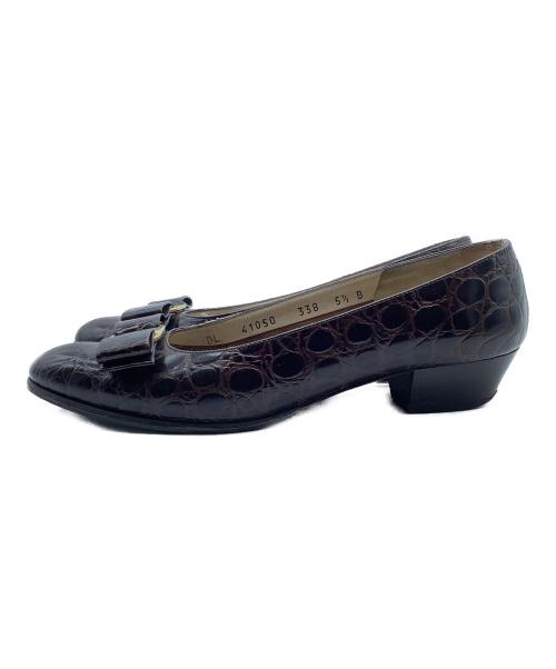 Salvatore Ferragamo（サルヴァトーレ フェラガモ）Salvatore Ferragamo (サルヴァトーレ フェラガモ) パンプス ブラウン サイズ:SIZE 5 1/2の古着・服飾アイテム