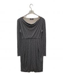 MaxMara（マックスマーラ）の古着「長袖ワンピース」｜ブラック×ホワイト
