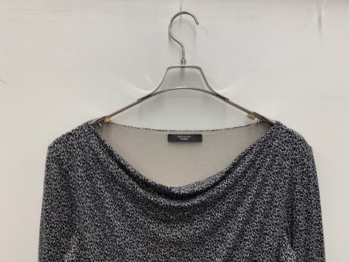 MaxMara（マックスマーラ）MaxMara (マックスマーラ) 長袖ワンピース ブラック×ホワイト サイズ:Lの古着・服飾アイテム
