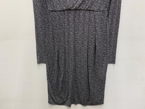 MaxMara（マックスマーラ）MaxMara (マックスマーラ) 長袖ワンピース ブラック×ホワイト サイズ:Lの古着・服飾アイテム