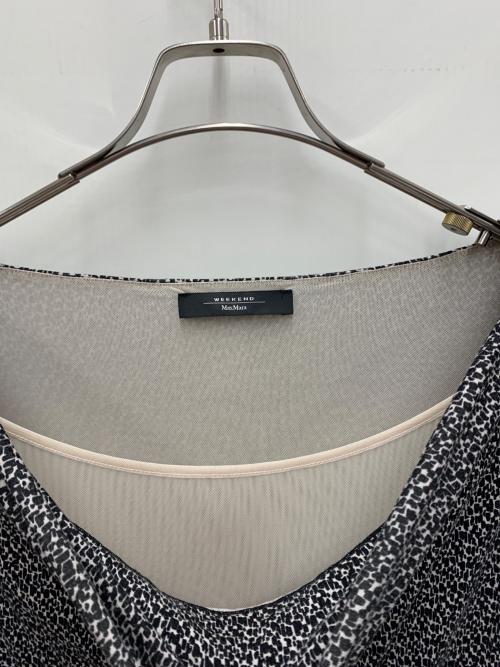MaxMara（マックスマーラ）MaxMara (マックスマーラ) 長袖ワンピース ブラック×ホワイト サイズ:Lの古着・服飾アイテム