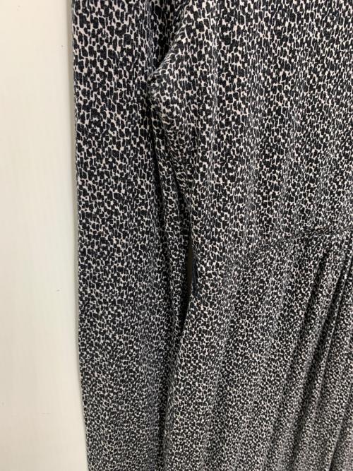 MaxMara（マックスマーラ）MaxMara (マックスマーラ) 長袖ワンピース ブラック×ホワイト サイズ:Lの古着・服飾アイテム