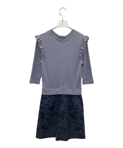 JILL STUART（ジルスチュアート）JILL STUART (ジルスチュアート) 半袖ワンピース グレー×ブラック サイズ:Mの古着・服飾アイテム