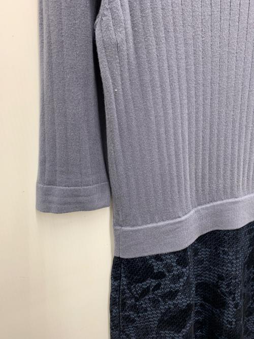 JILL STUART（ジルスチュアート）JILL STUART (ジルスチュアート) 半袖ワンピース グレー×ブラック サイズ:Mの古着・服飾アイテム
