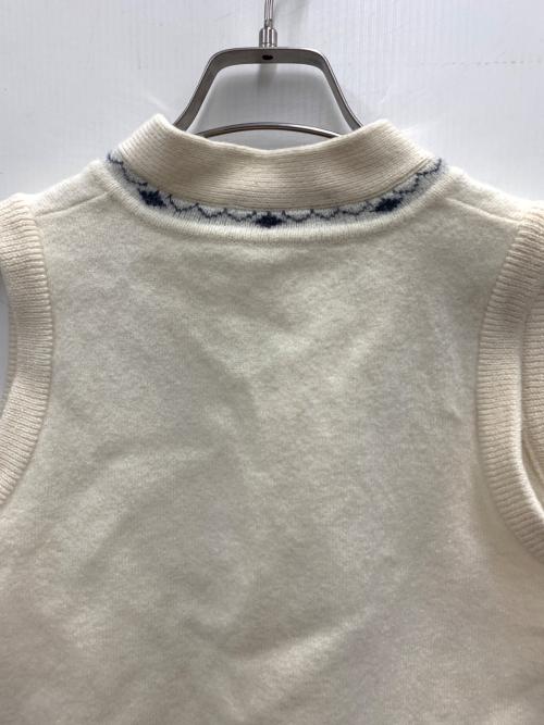 Christian Dior（クリスチャン ディオール）Christian Dior (クリスチャン ディオール) ニットベスト アイボリー サイズ:Mの古着・服飾アイテム