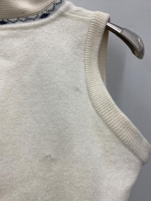 Christian Dior（クリスチャン ディオール）Christian Dior (クリスチャン ディオール) ニットベスト アイボリー サイズ:Mの古着・服飾アイテム