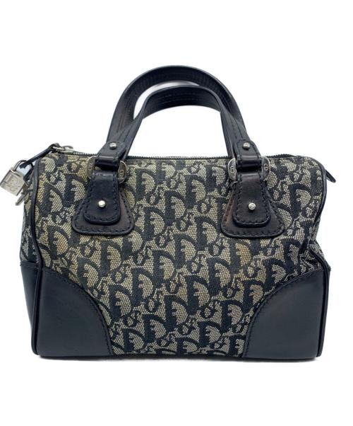 Christian Dior（クリスチャン ディオール）Christian Dior (クリスチャン ディオール) ミニボストンバッグ グレー×ブラックの古着・服飾アイテム