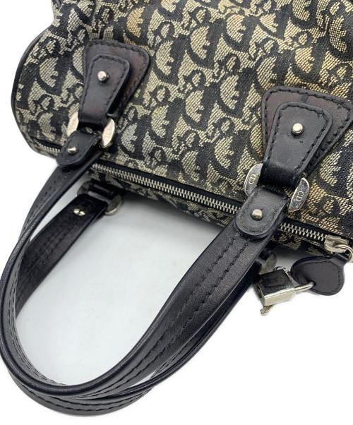 Christian Dior（クリスチャン ディオール）Christian Dior (クリスチャン ディオール) ミニボストンバッグ グレー×ブラックの古着・服飾アイテム