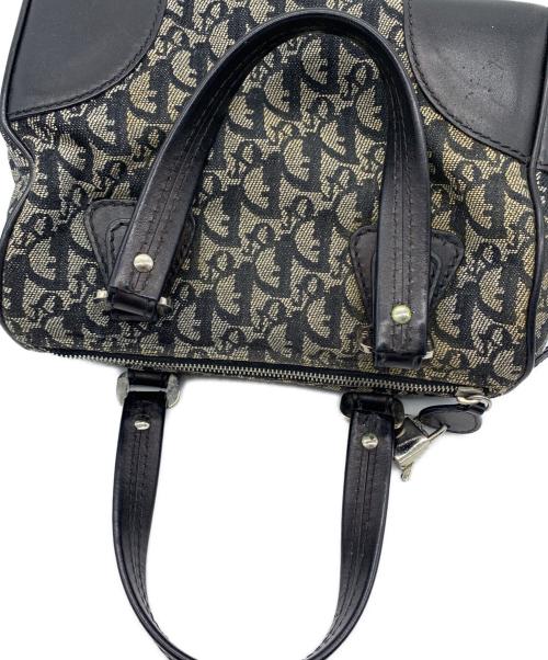 Christian Dior（クリスチャン ディオール）Christian Dior (クリスチャン ディオール) ミニボストンバッグ グレー×ブラックの古着・服飾アイテム