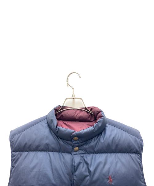 POLO RALPH LAUREN（ポロ・ラルフローレン）POLO RALPH LAUREN (ポロ・ラルフローレン) リバーシブルダウンベスト ネイビー×ワインレッド サイズ:XLの古着・服飾アイテム