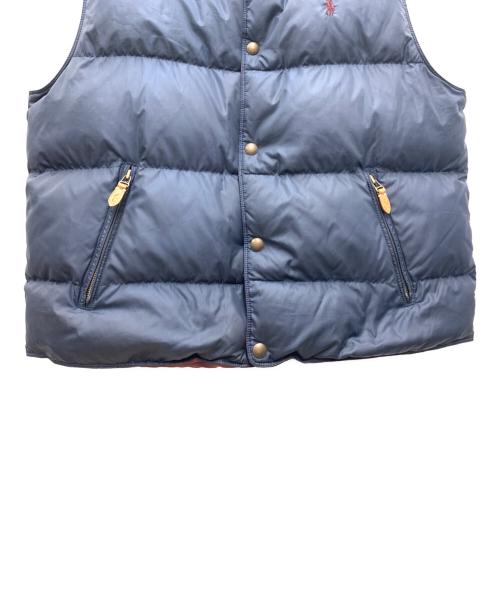 POLO RALPH LAUREN（ポロ・ラルフローレン）POLO RALPH LAUREN (ポロ・ラルフローレン) リバーシブルダウンベスト ネイビー×ワインレッド サイズ:XLの古着・服飾アイテム