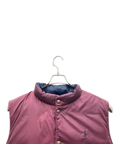 POLO RALPH LAUREN（ポロ・ラルフローレン）POLO RALPH LAUREN (ポロ・ラルフローレン) リバーシブルダウンベスト ネイビー×ワインレッド サイズ:XLの古着・服飾アイテム