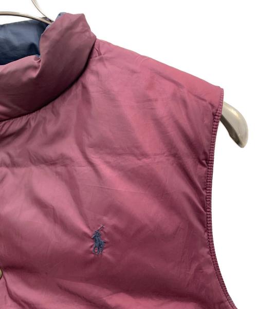 POLO RALPH LAUREN（ポロ・ラルフローレン）POLO RALPH LAUREN (ポロ・ラルフローレン) リバーシブルダウンベスト ネイビー×ワインレッド サイズ:XLの古着・服飾アイテム