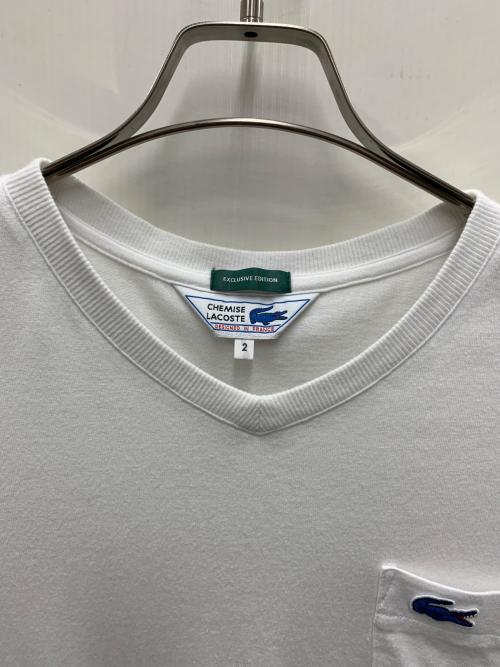 CHEMISE LACOSTE（シュミーズ ラコステ）CHEMISE LACOSTE (シュミーズ ラコステ) 半袖カットソー ホワイト サイズ:2の古着・服飾アイテム