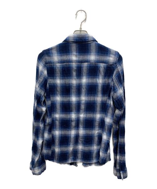 Junhashimoto（ジュンハシモト）Junhashimoto (ジュンハシモト) 長袖シャツ ブルー×グレー サイズ:2の古着・服飾アイテム