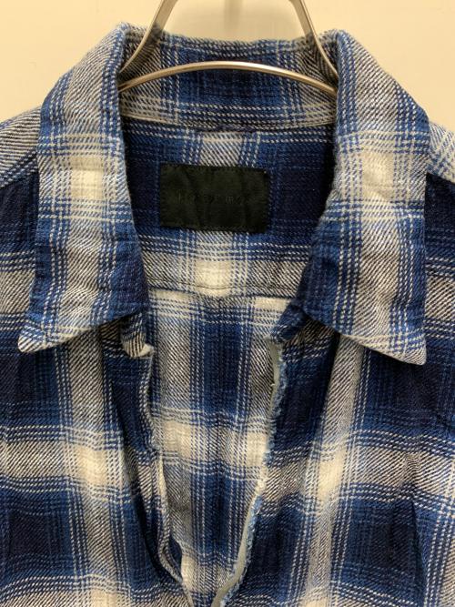 Junhashimoto（ジュンハシモト）Junhashimoto (ジュンハシモト) 長袖シャツ ブルー×グレー サイズ:2の古着・服飾アイテム
