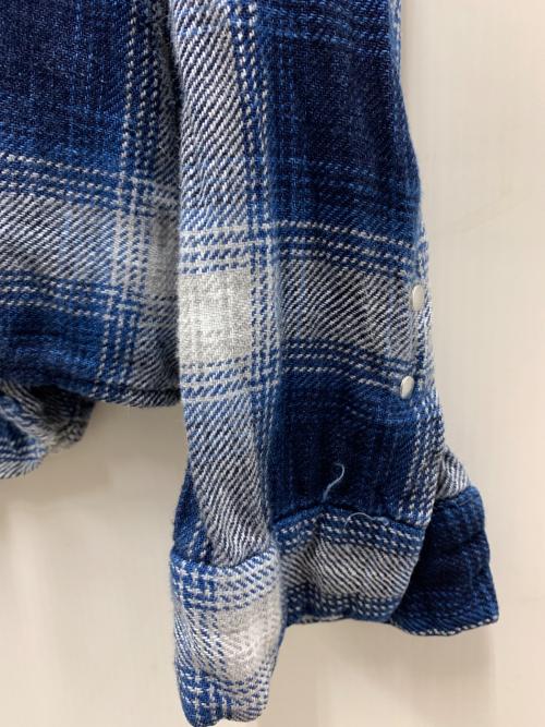Junhashimoto（ジュンハシモト）Junhashimoto (ジュンハシモト) 長袖シャツ ブルー×グレー サイズ:2の古着・服飾アイテム