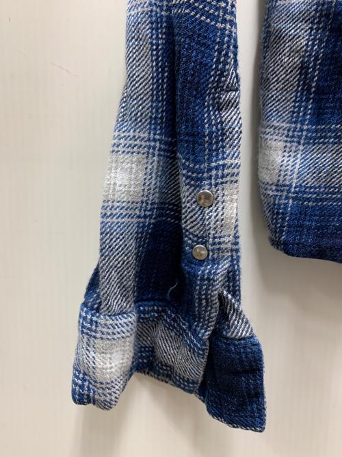 Junhashimoto（ジュンハシモト）Junhashimoto (ジュンハシモト) 長袖シャツ ブルー×グレー サイズ:2の古着・服飾アイテム