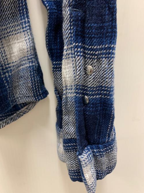 Junhashimoto（ジュンハシモト）Junhashimoto (ジュンハシモト) 長袖シャツ ブルー×グレー サイズ:2の古着・服飾アイテム