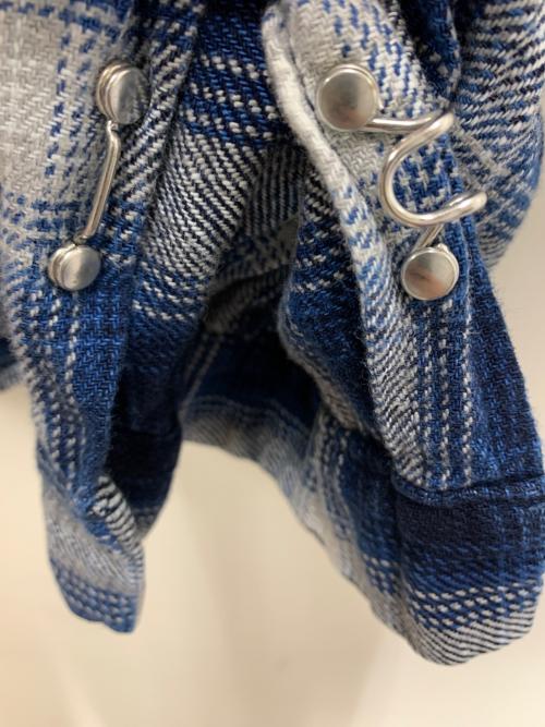Junhashimoto（ジュンハシモト）Junhashimoto (ジュンハシモト) 長袖シャツ ブルー×グレー サイズ:2の古着・服飾アイテム