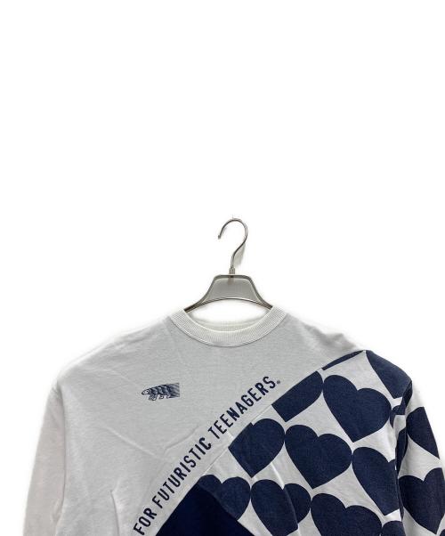 HUMAN MADE（ヒューマンメイド）HUMAN MADE (ヒューマンメイド) CRAZY SWEATSHIRT ネイビー×ホワイト サイズ:Lの古着・服飾アイテム
